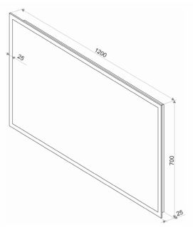 Зеркало с подсветкой Continent Mercury ЗЛП464 с сенсорным выключателем 120см